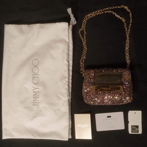 ✨💕(SOLD)AUTHENTIC Jimmy Choo Mini Glitter Bag✨💕 - Picture 4 of 15